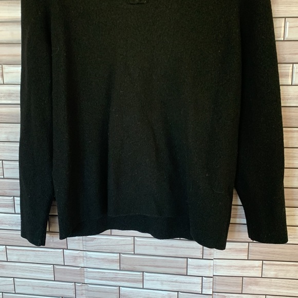Banana Republic Half-Zip Merino Wool Black Pullover Sweater Size XL - Picture 4 of 5